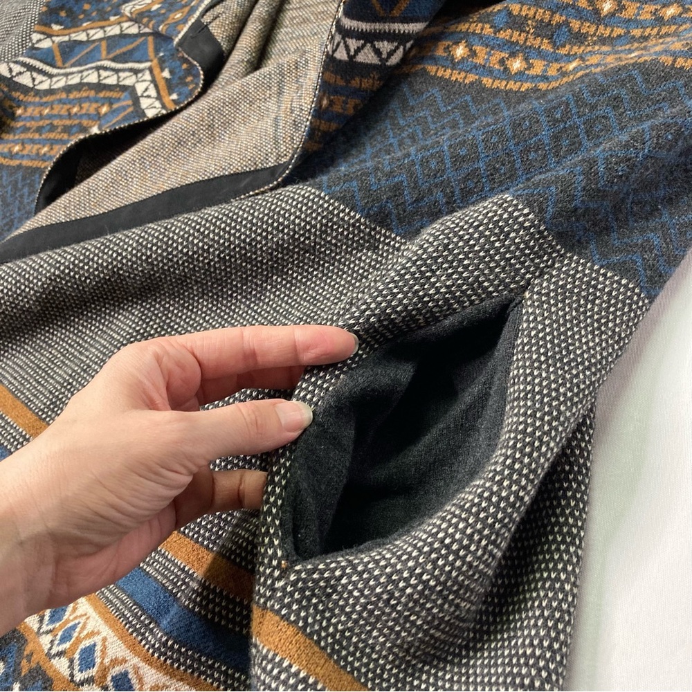 Thought London Organic Cotton / Wool Tribal Cardi Coat Size 16 - Picture 11 of 13